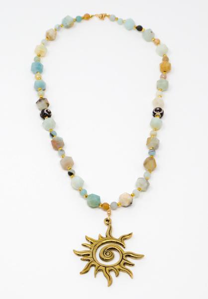 Amazonite Sunburst Necklace