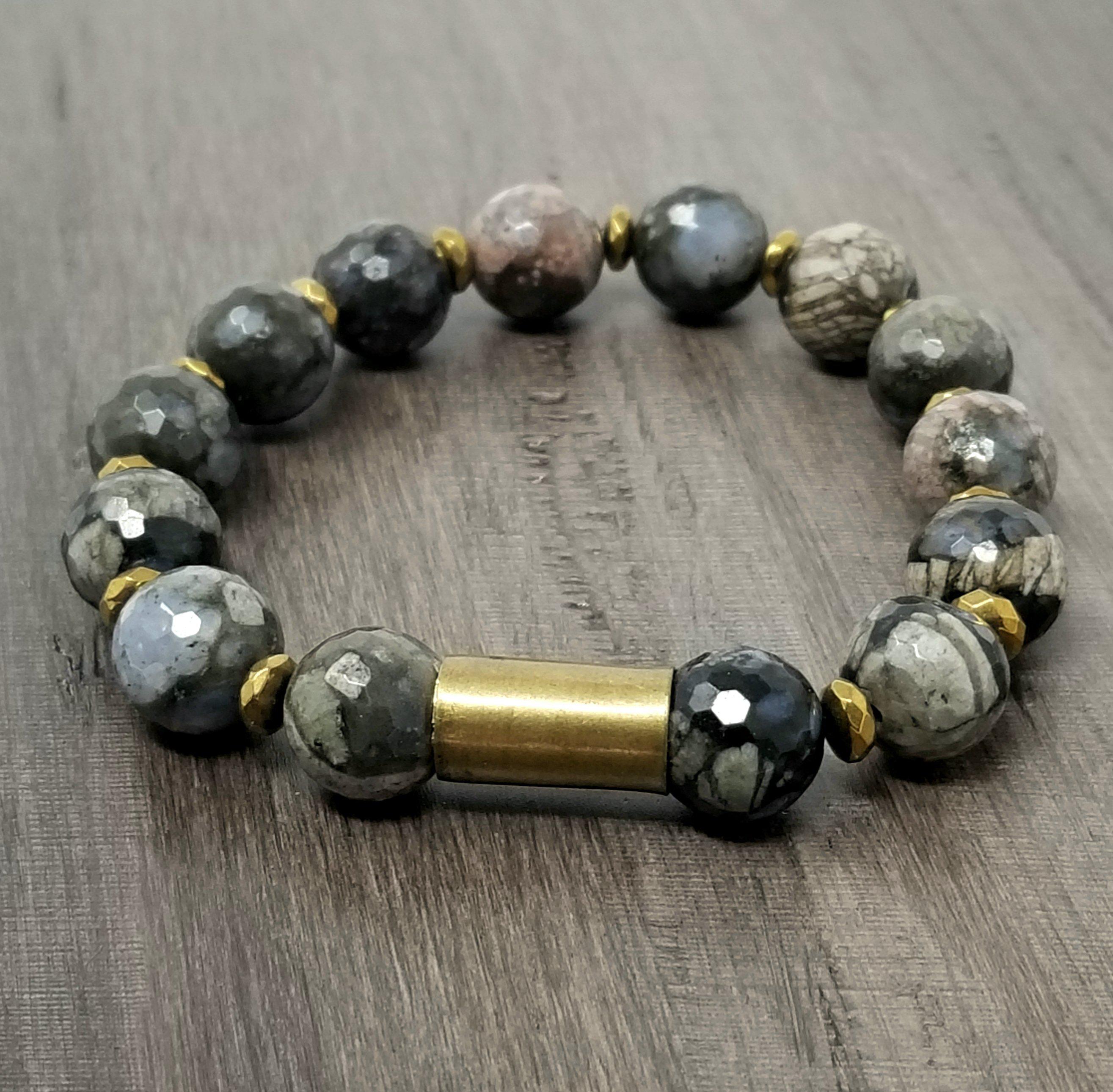 Black Opal Bullet Shell Bracelet Set