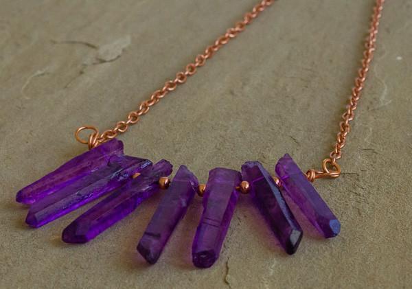 Journi - Quartz Stick Copper Necklace