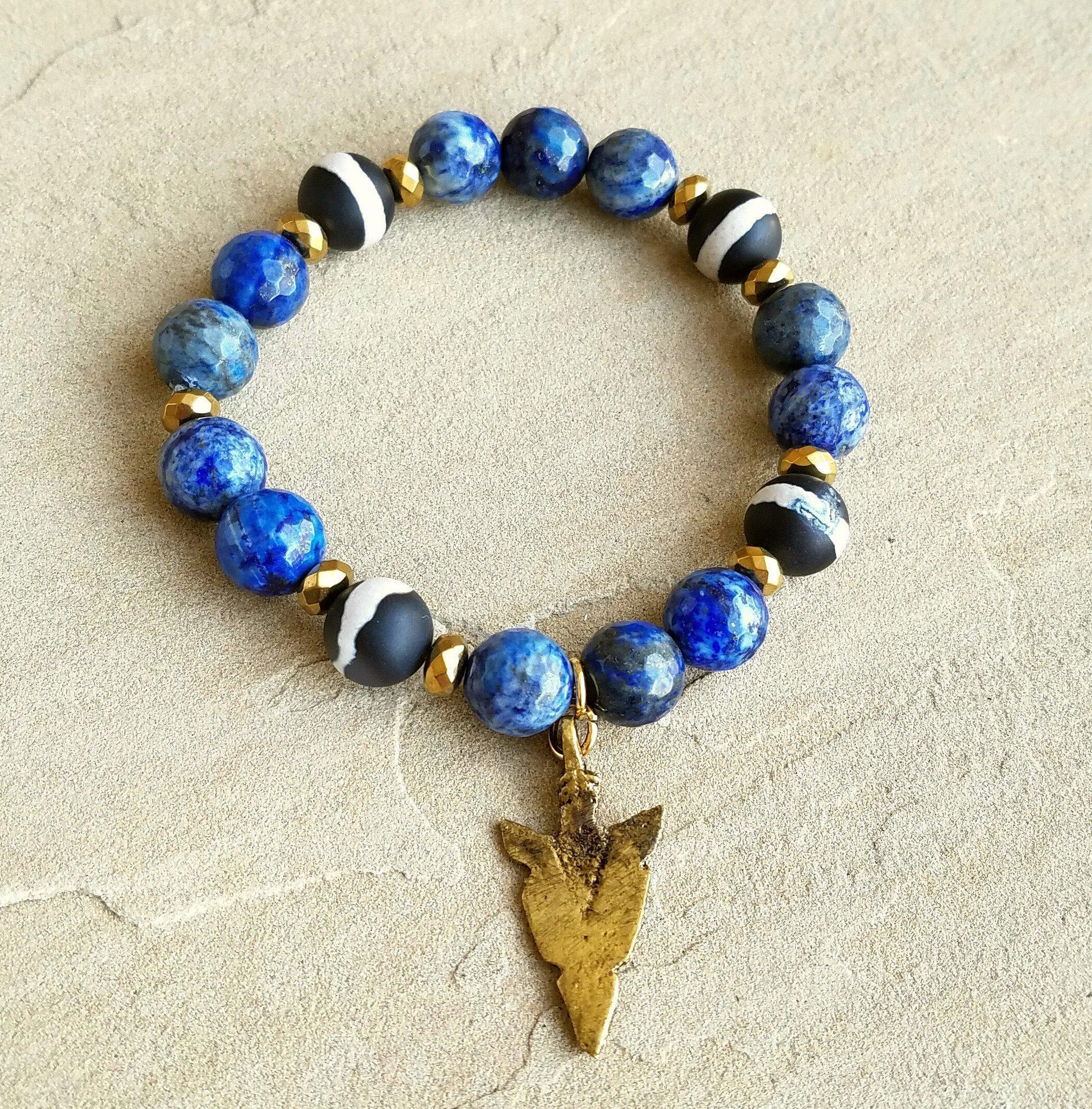 Tibetan Agate Lapis Lazuli Bracelet Set