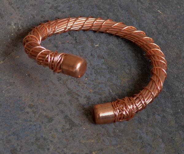 Twisted Copper Wrap Cuff - Women