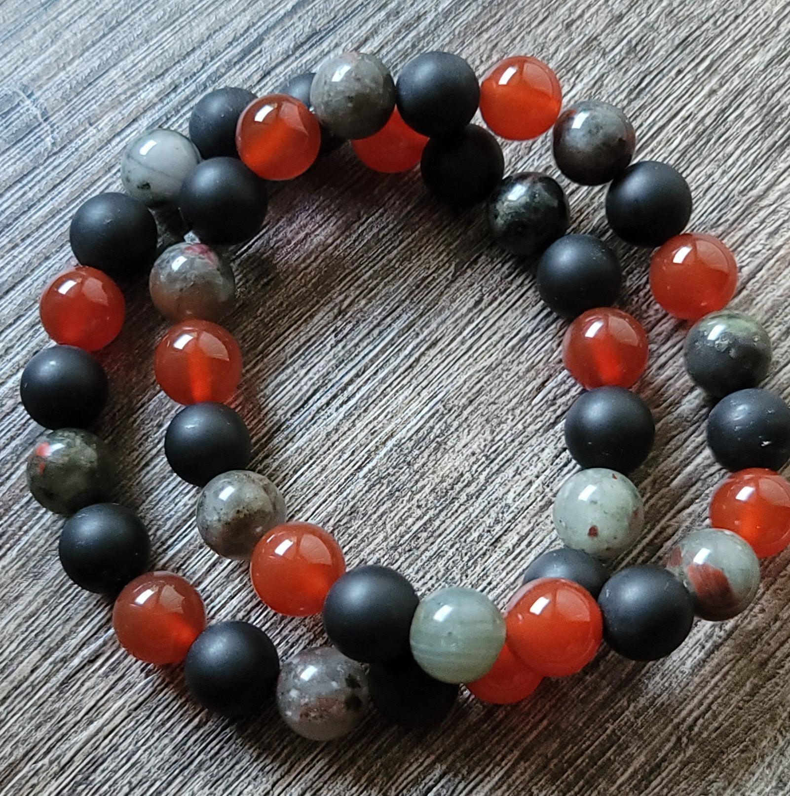 Bloodstone Carnelian Bracelet