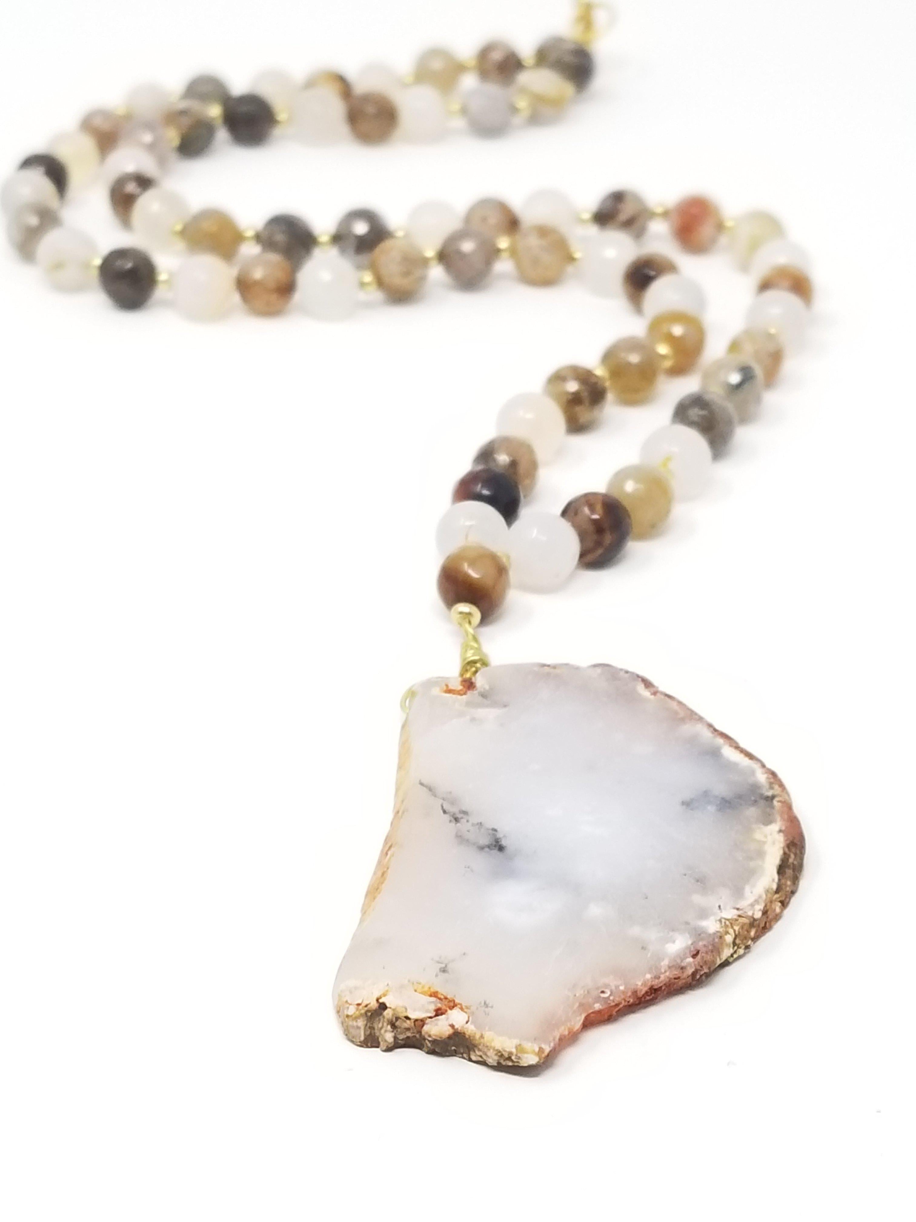 Brown Natural Agate Necklace