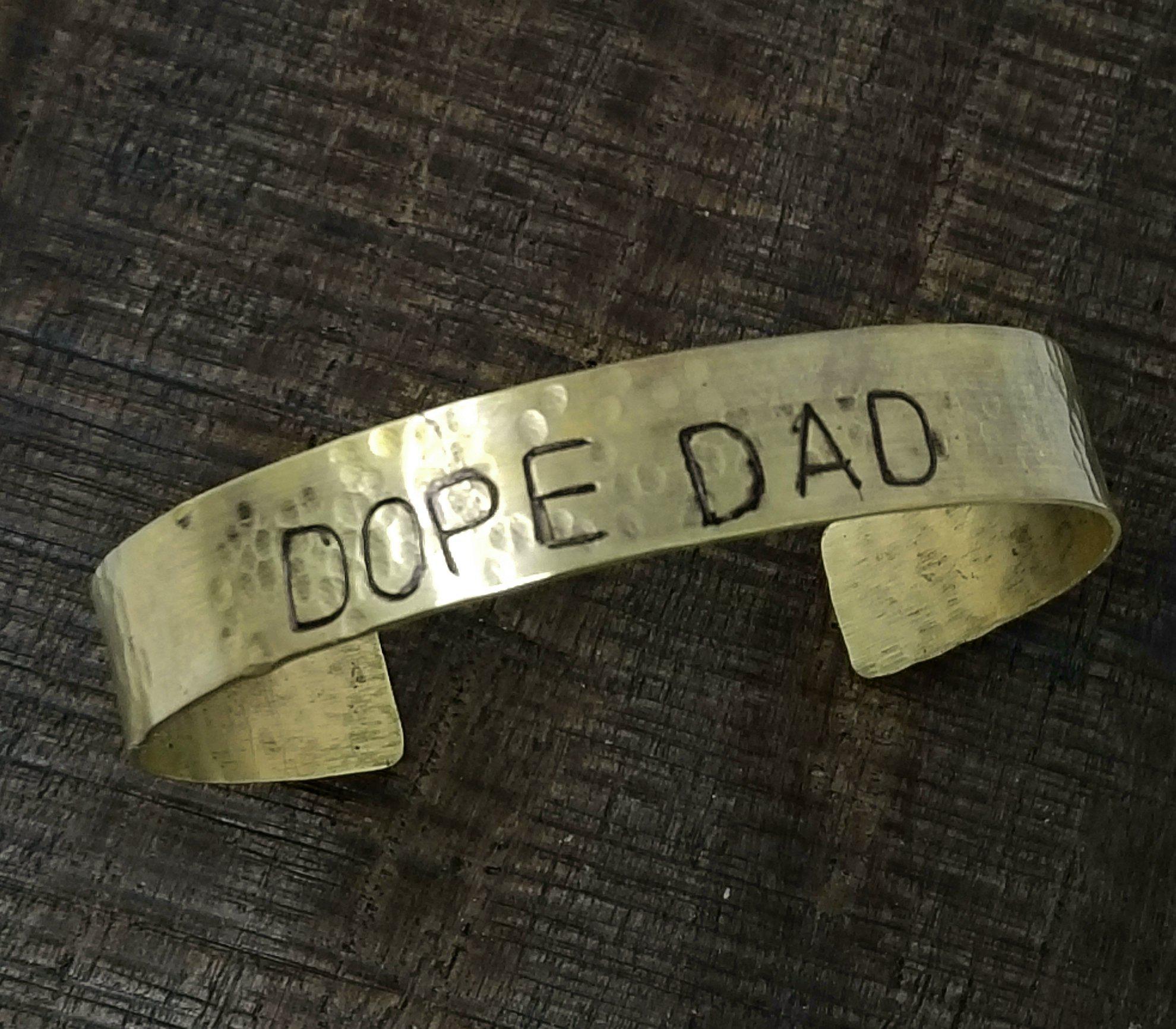 Dope Dad Recycled Brass Cuff