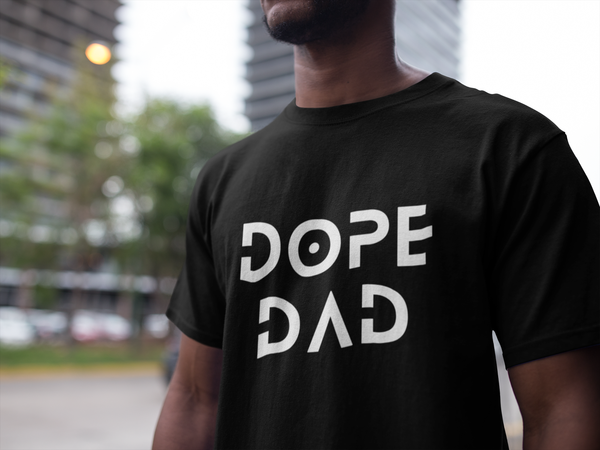 Dope Dad T-shirt on model