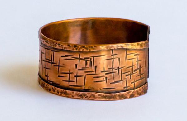 Evolution - Textured Recycled Copper Cuff