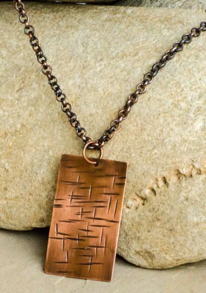 Evolution - Textured Recycled Copper Necklace