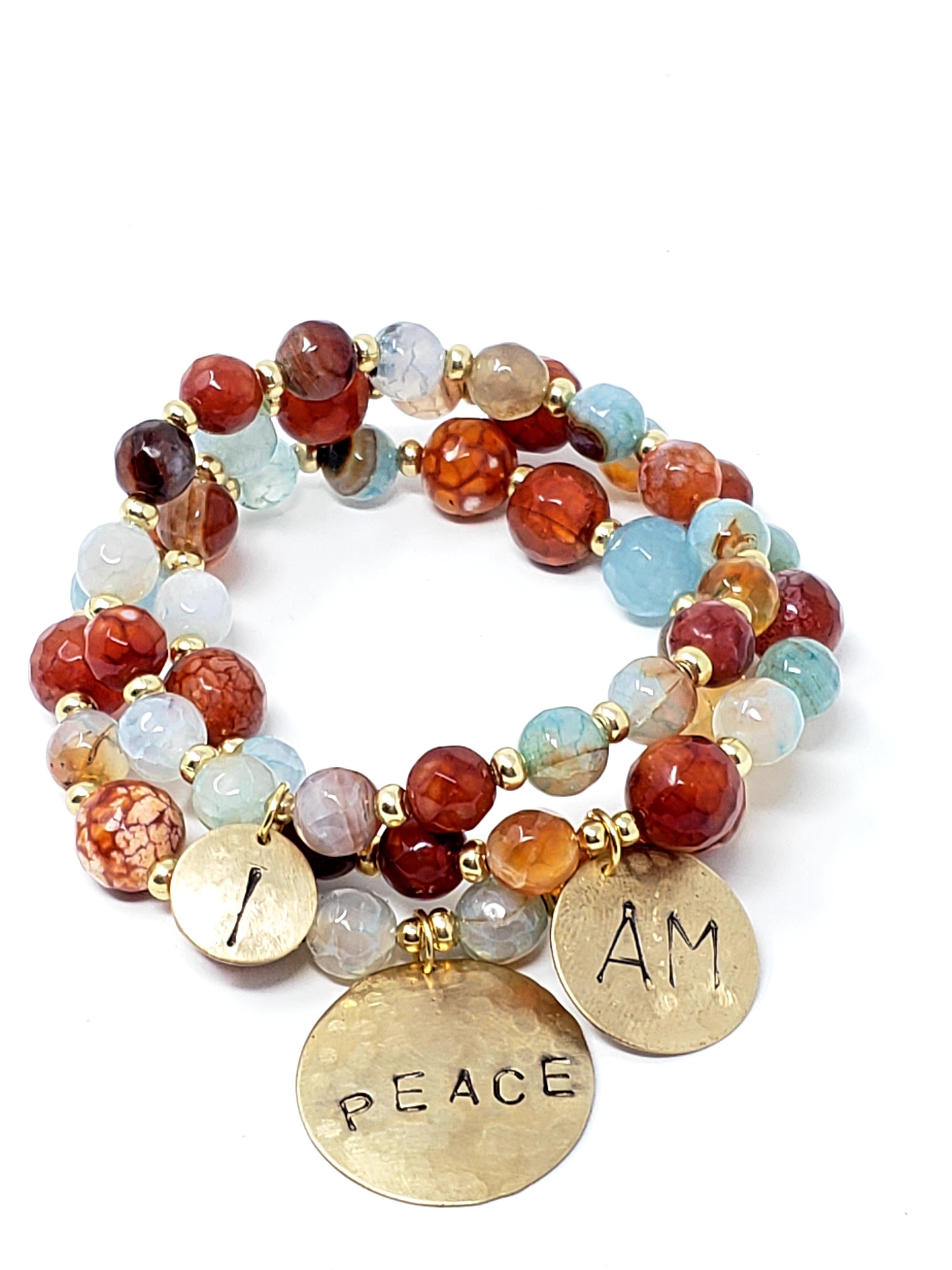 "I Am Peace" Affirmation Bracelets