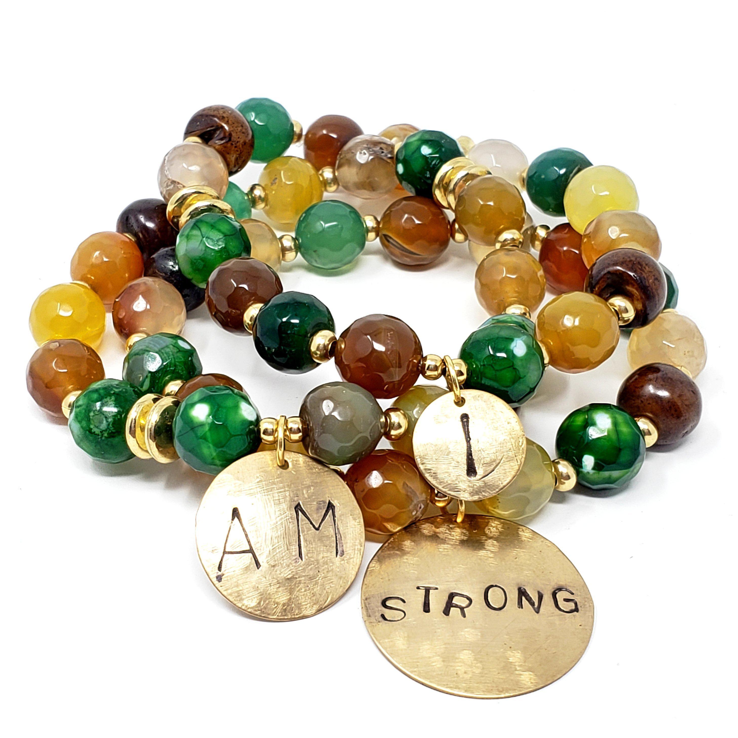 "I Am Strong" Affirmation Bracelets