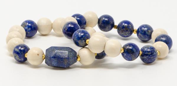 Lapis Lazuli Wood Bracelets