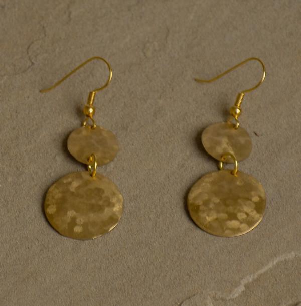 Little Moons - Recycled Brass Earrings