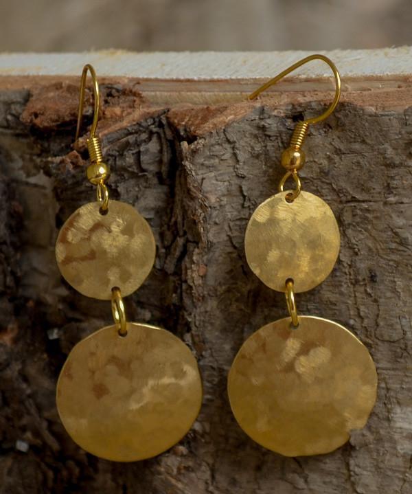 Little Moons - Recycled Brass Earrings