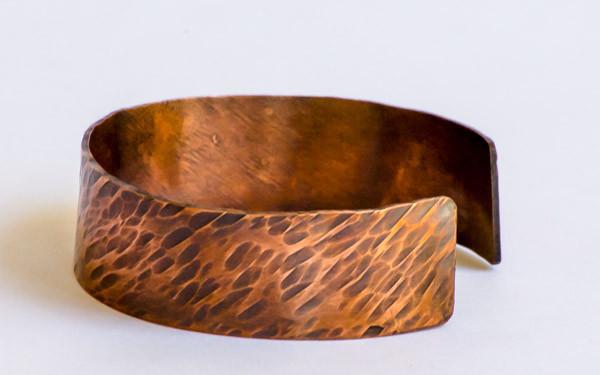 Power - Textured Recycled Copper Cuff