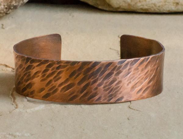 Power - Textured Recycled Copper Cuff