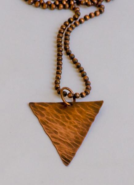 Power - Textured Recycled Copper Necklace