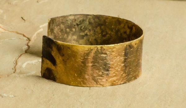 Renegade - Recycled Brass Flame Painted Cuff