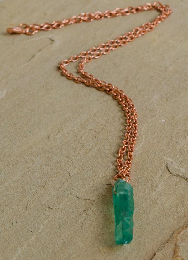 Simpliciti - Quartz Stick Copper Necklace