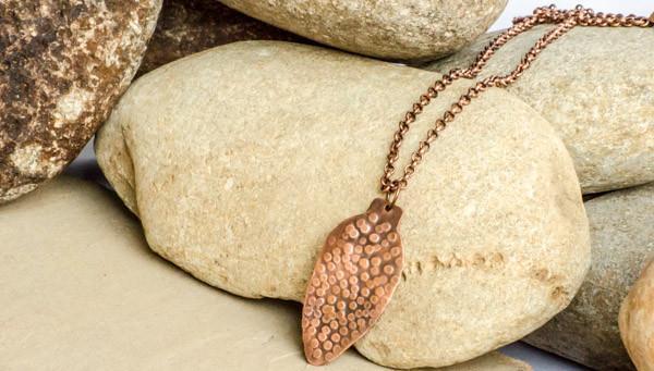 Truth - Textured Recycled Copper Necklace